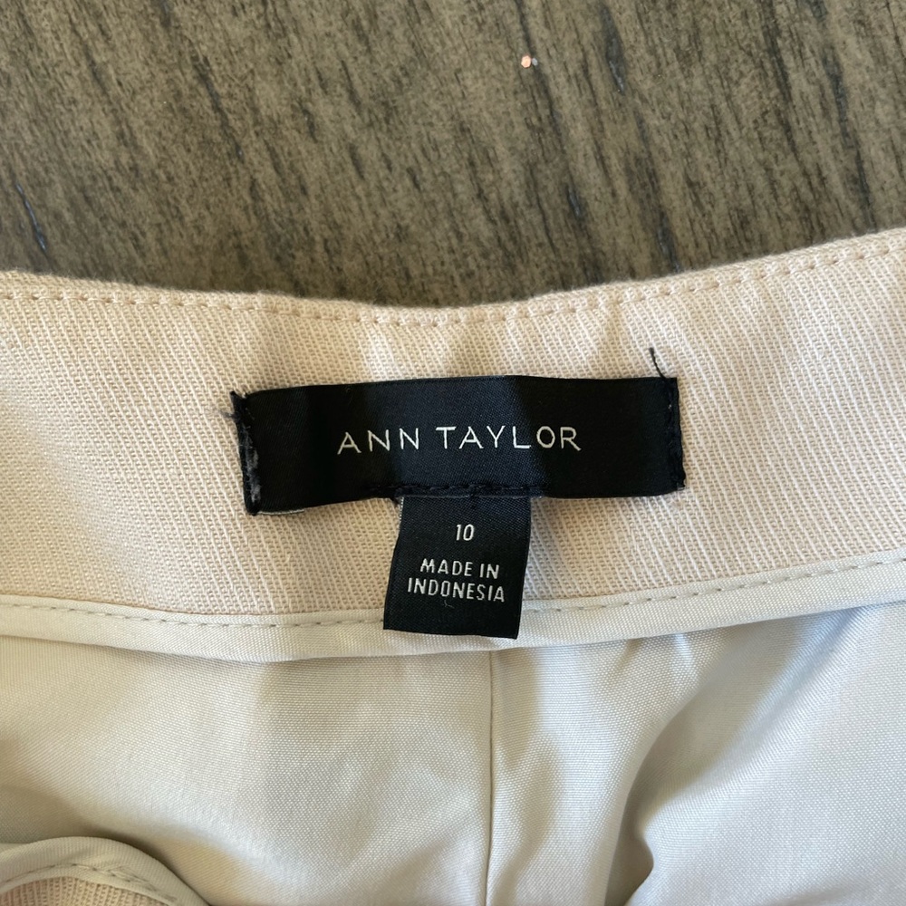 2 pair AnnTaylor linen blend lined pants- two pair